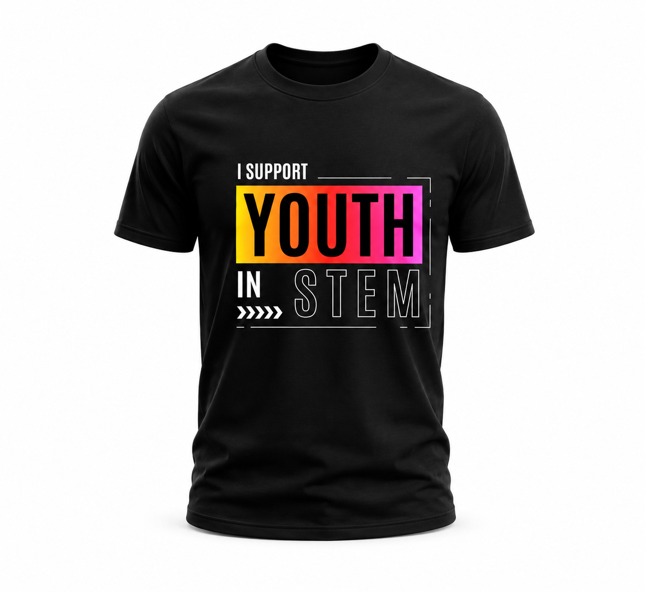 I Support Youth in STEM (Black/Orange)