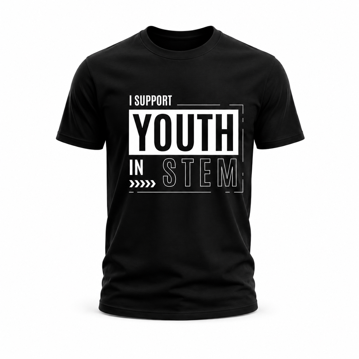 I Support Youth in STEM (Black/White)
